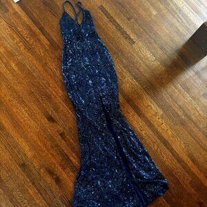 navy Shanina plunge gown size small